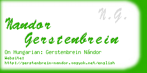 nandor gerstenbrein business card