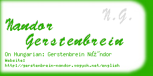 nandor gerstenbrein business card